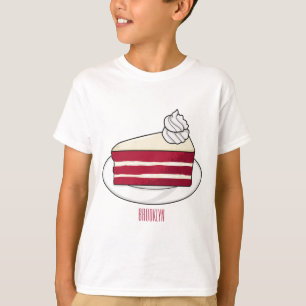 T-shirt Illustration de gâteau en velours rouge