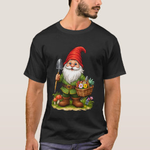 T-shirt Illustration de gnome de jardin de conte de fée fa