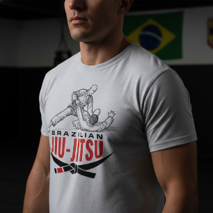 T-shirt Illustration de Grappling de Jiu-Jitsu Brésilien