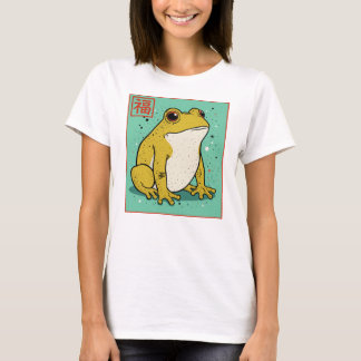 T-shirt Illustration de grenouille japonaise design chance