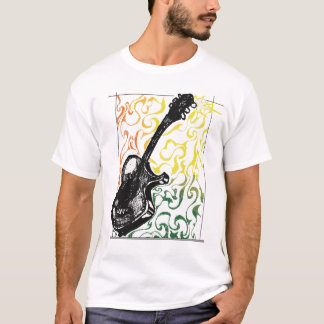 T-shirt Illustration de guitare de reggae