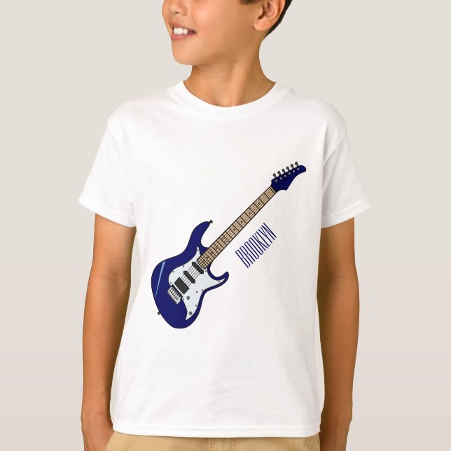 T-shirt Illustration de guitare électrique (Devant)