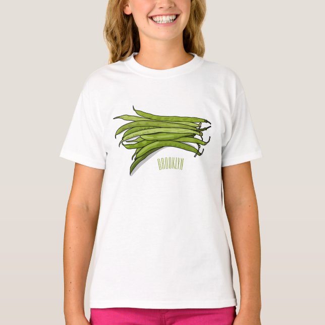 T-shirt Illustration de haricots verts (Devant)