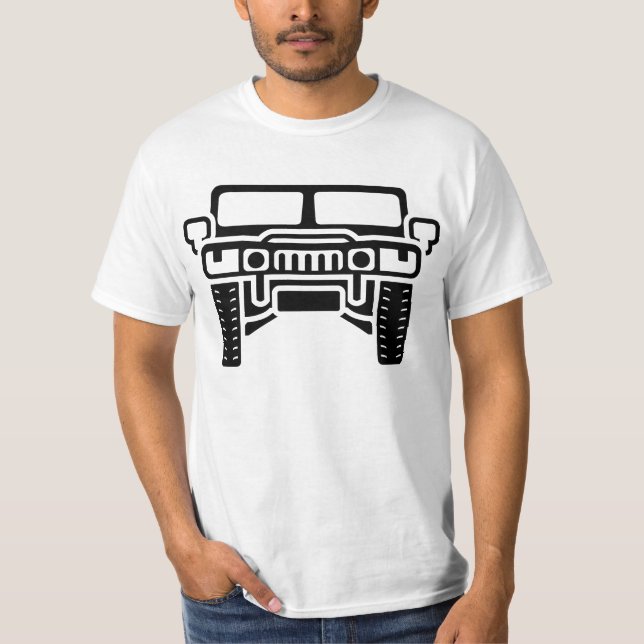 T-shirt Illustration de Hummer/Humvee (Devant)