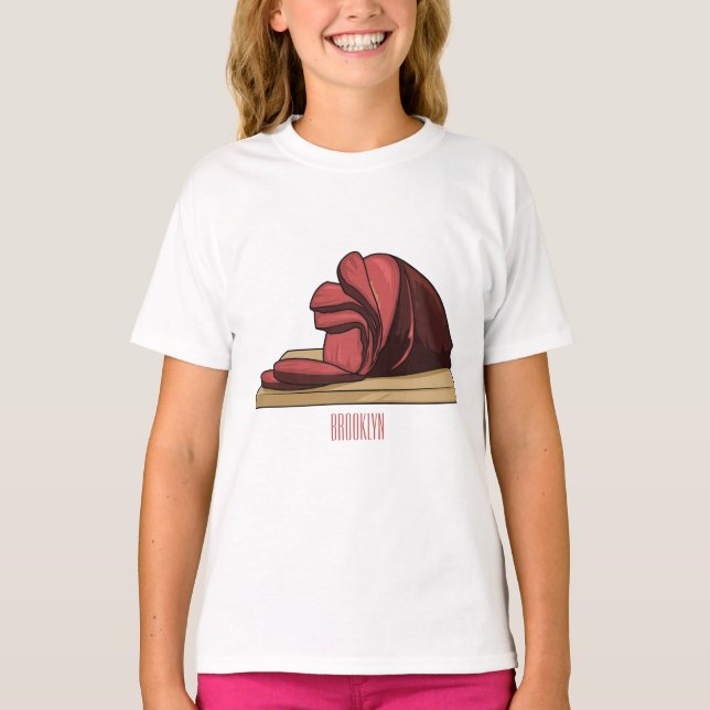 T-shirt Illustration de jambon (Devant)