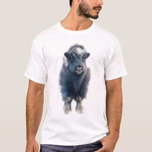 T-shirt Illustration de jeune bœuf musqué de l'Arctique po