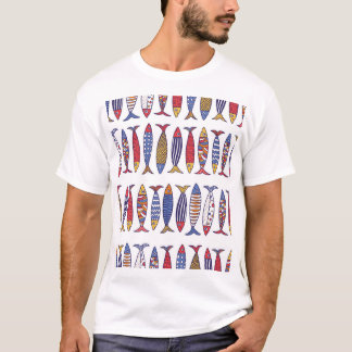 T-shirt Illustration de jolis poissons : fond transparent