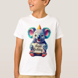 T-shirt Illustration de joyeux anniversaire d'ours koala d