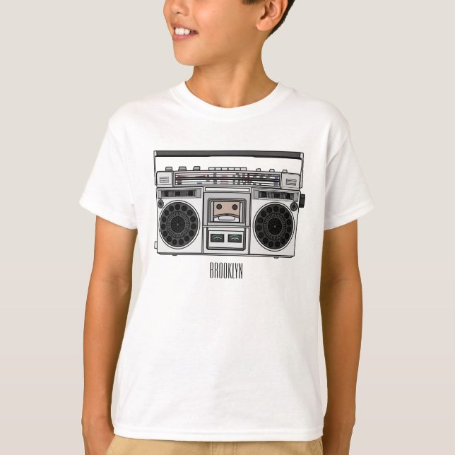 T-shirt Illustration de la bande dessinée radio (Devant)