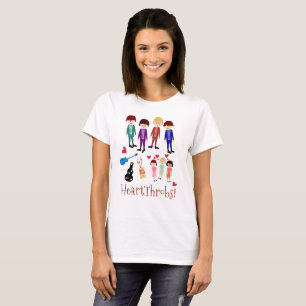 T-shirt Illustration de la bande rétro Heartthrobs