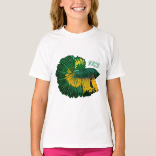 T-shirt Illustration de la caricature de poisson de combat