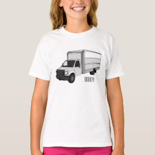 T-shirt Illustration de la caricature du camion-boîte