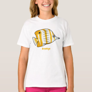 T-shirt Illustration de la caricature du poisson papillon 