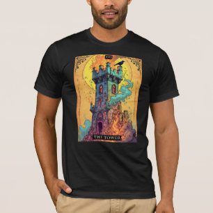 T-shirt Illustration de la carte Tarot, la tour
