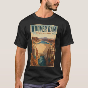 T-shirt Illustration de la centrale électrique du barrage 