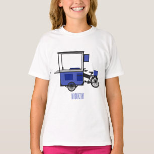 T-shirt Illustration de la charrette alimentaire