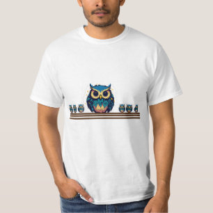 T-shirt Illustration de la Chouette Bleue
