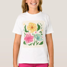 Illustration de la fleur colorée de Whimsical - De