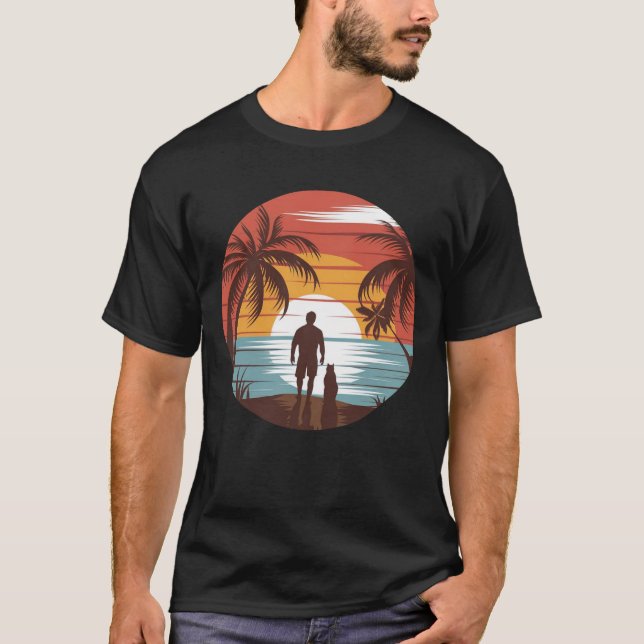 T-shirt Illustration de la journée Sunshine Beach - Homme  (Devant)