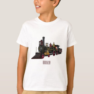 T-shirt Illustration de la locomotive à vapeur