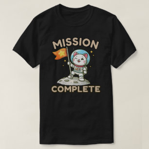 T-shirt Illustration de la mission réussie du chat astrona