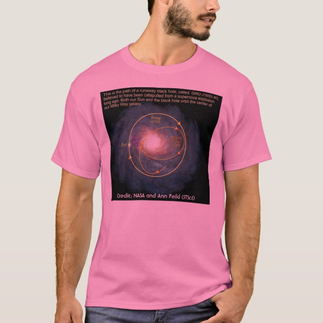 T-shirt Illustration de la NASA : Le trou noir satellise (Devant)