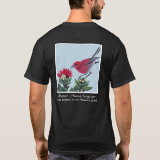 T-shirt Illustration de la nature à Hawaï avec l'Apapane e