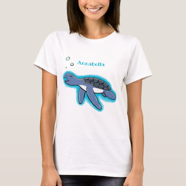 T-shirt Illustration de la petite tortue de mer (Devant)