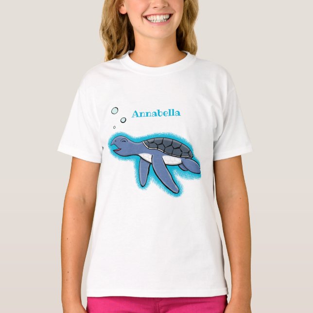 T-shirt Illustration de la petite tortue de mer (Devant)