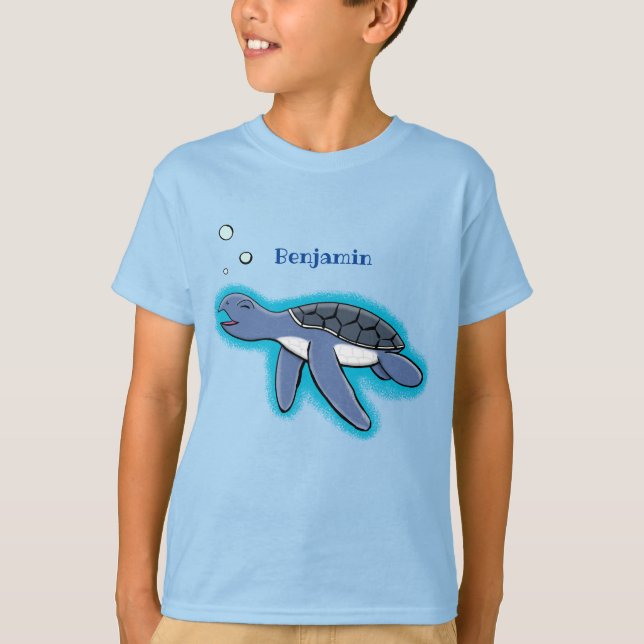T-shirt Illustration de la petite tortue de mer (Devant)