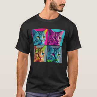 T-shirt Illustration de la pop de chat de mau égyptien