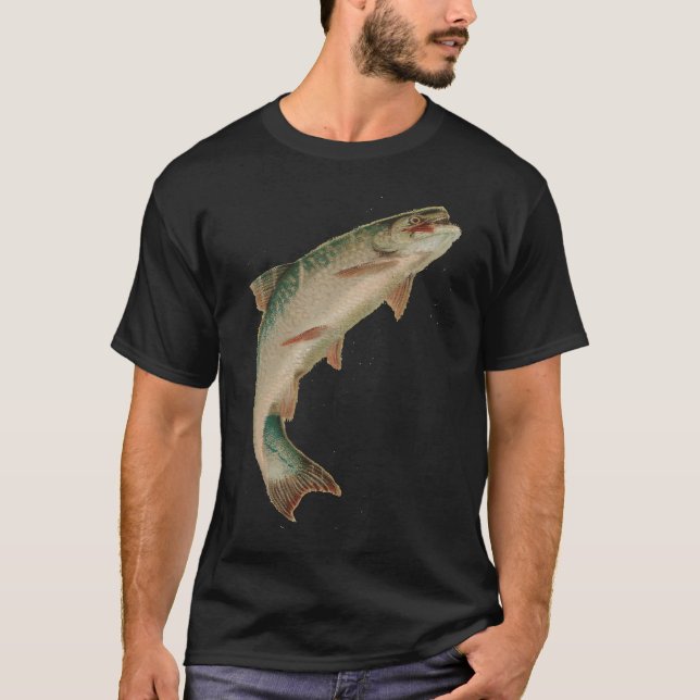 T-shirt Illustration de la truite d'eau douce du lac 1888 (Devant)