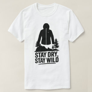 T-shirt Illustration de la veste de pluie d'aventure en pl