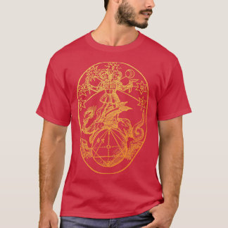 T-shirt Illustration de l'alchimie Vintage Golden Rebis