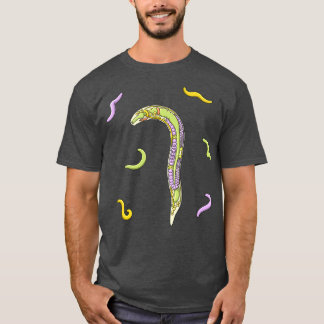 T-shirt Illustration de l'anatomie du nématode C elegans