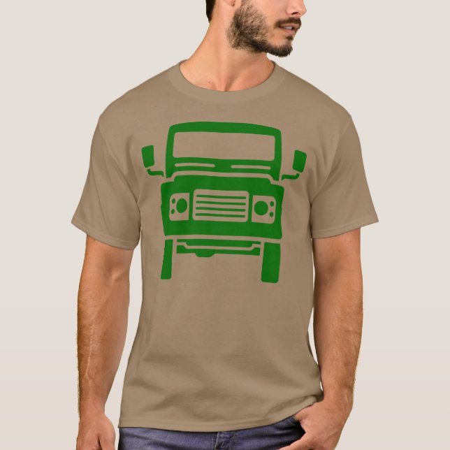 T-shirt Illustration de Land Rover (vert) (Devant)