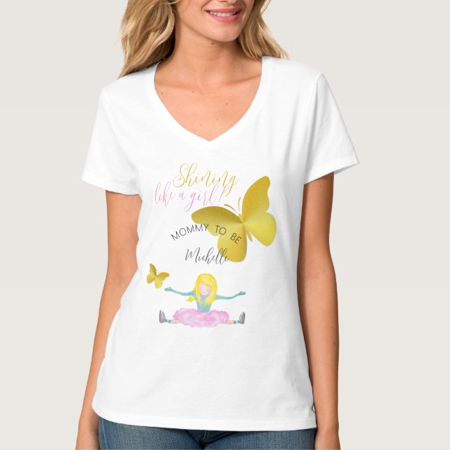 T-shirt Illustration De L'Aquarelle De Fille (Devant)