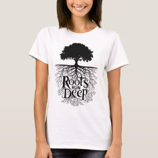 T-shirt Illustration de l'arbre profond des racines