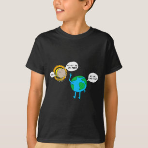 T-shirt Illustration de l'éclipse solaire totale de dessin