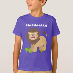 T-shirt Illustration de l'effervescence du lion mignon