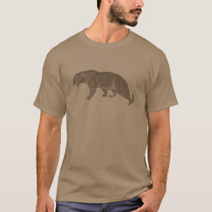 T-shirt Illustration de léopard vintage 