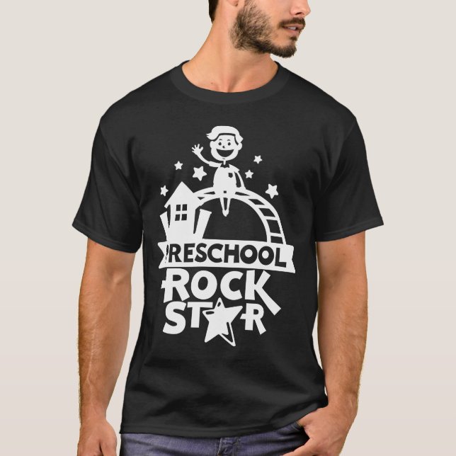 T-shirt Illustration de l'étoile rock préscolaire pour enf (Devant)