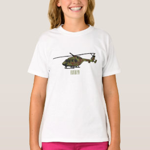 T-shirt Illustration de l'hélicoptère de l'armée