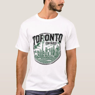 T-shirt Illustration de l'horizon de Toronto Ontario avec
