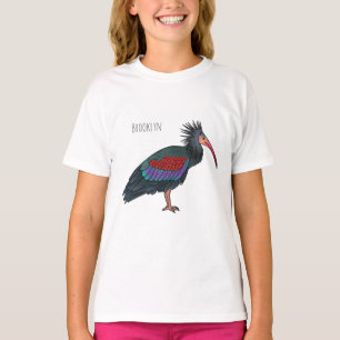T-shirt Illustration de l'ibis à chauve-souris du nord