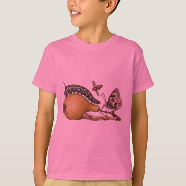 T-shirt Illustration de l'insecte du fruit du papillon (Devant)