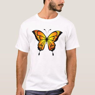 T-shirt Illustration de l'insecte jaune rouge papillon-202