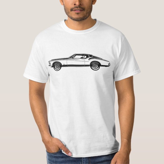 T-shirt Illustration de l'oeuvre Buick Riviera GS 1971 côt (Devant)