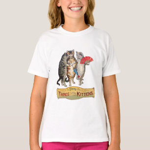 T-shirt Illustration de l'oie des trois petits chatons