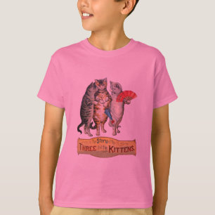 T-shirt Illustration de l'oie des trois petits chatons